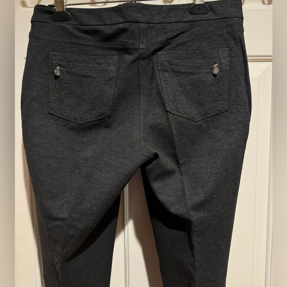 Anne Klein pull on ponte pants in dark grey - Picture 4 of 6